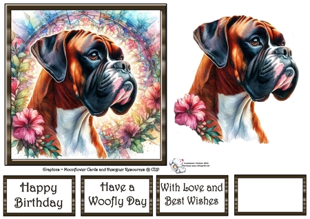 Beautiful Stained Glass Dogs 4 by Celia Clare