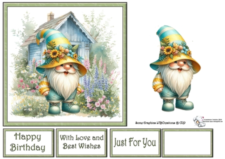 Summmer  Gnome by Celia Clare