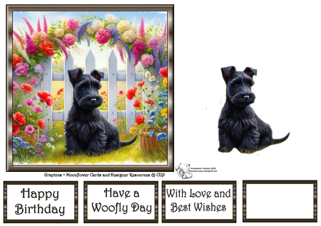 Picket Fence Pups 3 by Celia Clare
