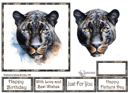 Beautiful Big Cats - Panther Mix 1 by Celia Clare