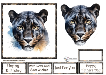 Beautiful Big Cats - Panther Mix 1 by Celia Clare