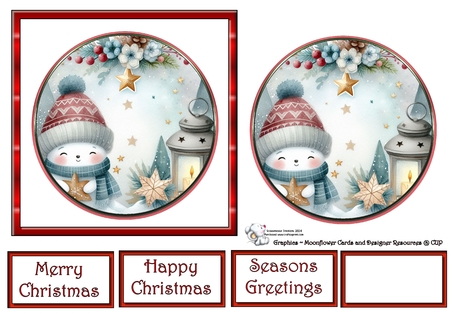 8 DIFFERENT CUTE CHRISTMAS CIRCLES by Celia Clare