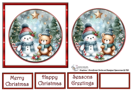 8 DIFFERENT CUTE CHRISTMAS CIRCLES by Celia Clare