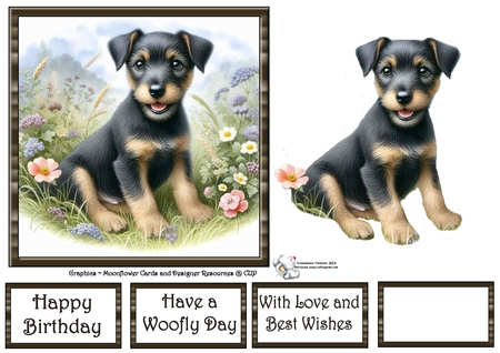 Summer Meadow Pups 3 by Celia Clare