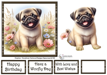 Summer Meadow Pups 4 by Celia Clare