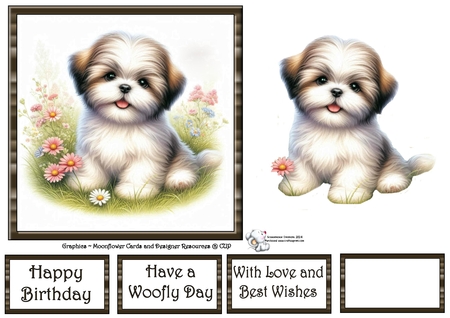 Summer Meadow Pups 6 by Celia Clare
