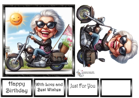 Senior Biker Chick  by Celia Clare