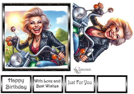 Senior Biker Chick  by Celia Clare