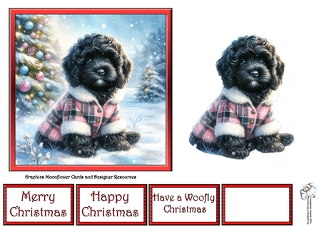 Merry Christmas Pups 10 by Celia Clare