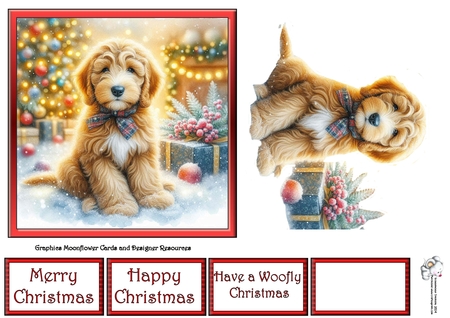 Merry Christmas Pups 10 by Celia Clare