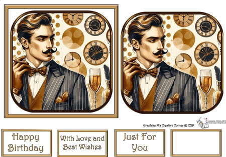 8 DIFFERENT CLASSY MALE  by Celia Clare