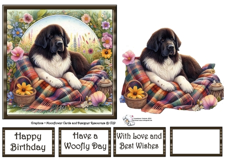 WildFlower Blanket Dogs 1 by Celia Clare