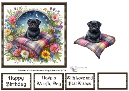 WildFlower Blanket Dogs 5 by Celia Clare