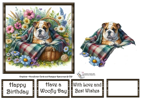 WildFlower Blanket Dogs 5 by Celia Clare