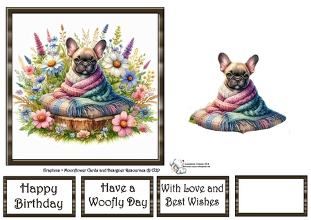 WildFlower Blanket Dogs 6 by Celia Clare