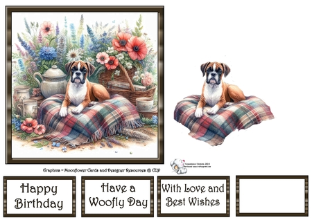 WildFlower Blanket Dogs 8 by Celia Clare