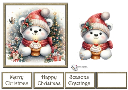Christmas Polar bear  by Celia Clare