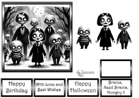 Creepy Zombie Forest Gang by Celia Clare