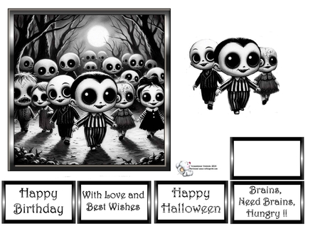 Creepy Zombie Forest Gang by Celia Clare