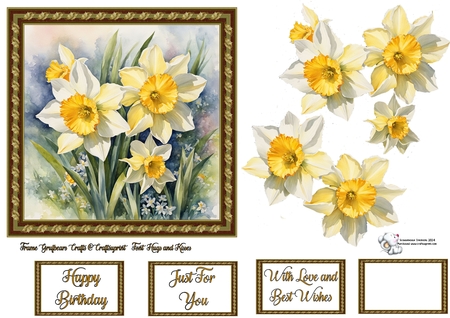 8 Acanthus Leaf frames in primary colours by Celia Clare