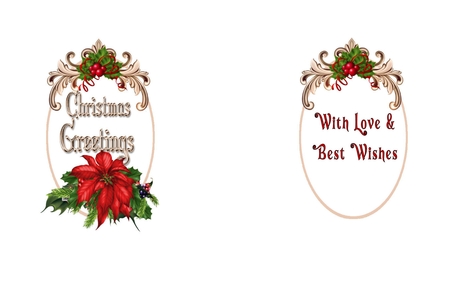 Vintage Christmas lady choice of 2 scenes mini kit by Celia Clare
