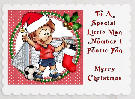 7x7 Christmas football boy mini kit by Celia Clare