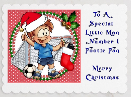 7x7 Christmas football boy mini kit by Celia Clare