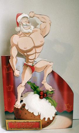 Stripper Santa Dude Shaped. by Celia Clare