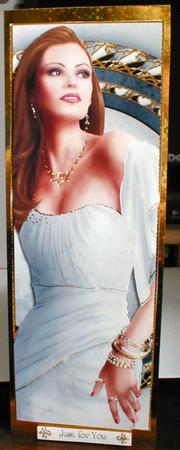 Art Deco Lady Pearl Large Dl (white) by Celia Clare