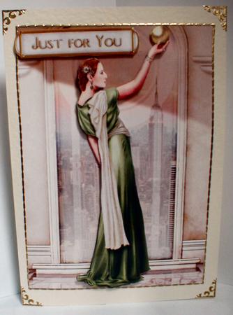 Art Deco Lady Pandore Green by Celia Clare