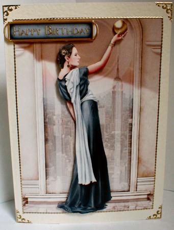 Art Deco Lady Pandore Black by Celia Clare