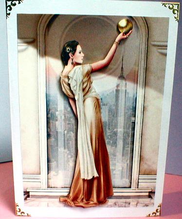 Art Deco Lady Pandore Gold by Celia Clare