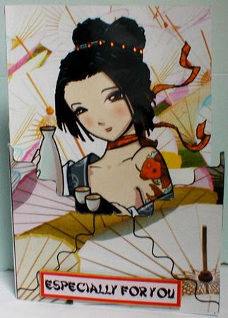 Envelope Card Oriental Girl by Celia Clare