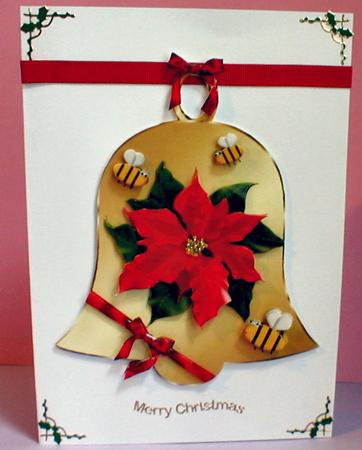 Poinsettia with Bee's Sbs by Celia Clare