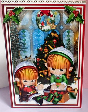 Lovely Christmas Elves by Celia Clare