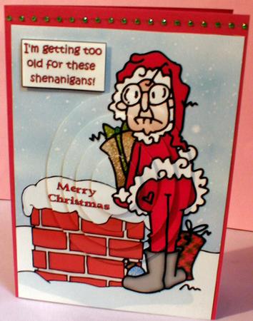 Gus Getting Too Old for Christmas Oval Pyramid by Celia Clare