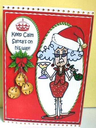 Stella Keep Calm for Christmas Quick Card by Celia Clare