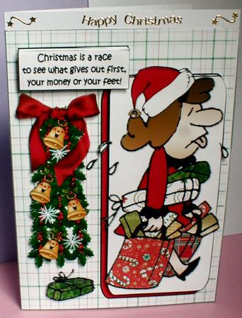 Aggie's Poor Christmas Feet Quick Card by Celia Clare