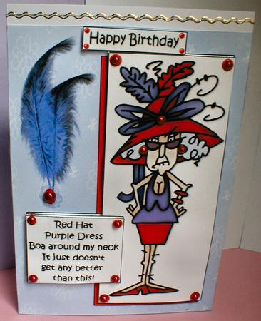 Stella Loves Her Red Hat Quick Card by Celia Clare