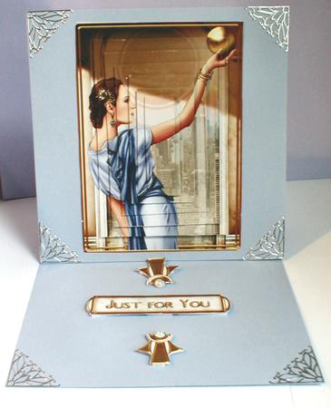 Art Deco Lady Pandore Lilac Pyramid by Celia Clare