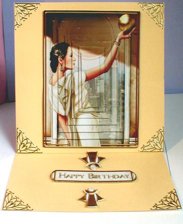Art Deco Lady Pandore Cream Pyramid by Celia Clare