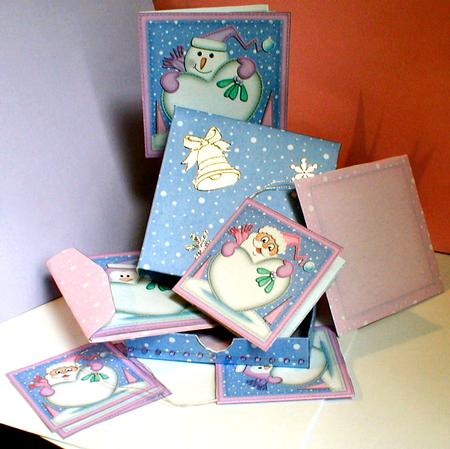3D Top Drawer Xmas Snowball Cuties Cards Bumper Kit by Celia Clare