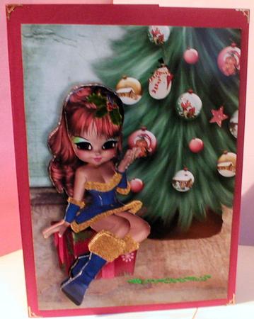 Christmas Cookie Card Front with Decoupage 2 by Celia Clare