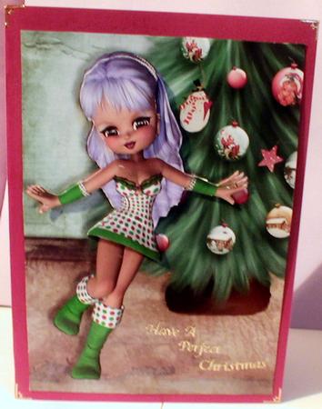 Christmas Cookie Card Front with Decoupage 3 by Celia Clare