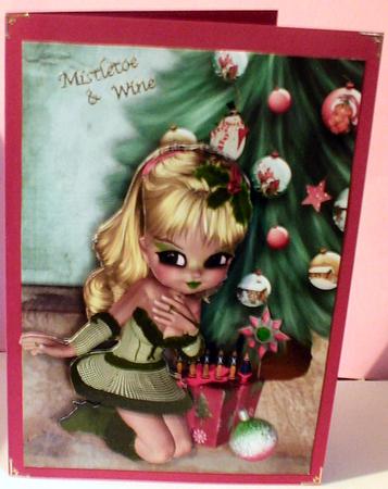 Christmas Cookie Card Front with Decoupage 4 by Celia Clare