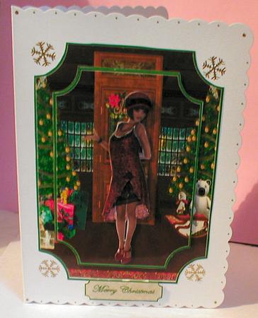 Deco Christmas Lady by Celia Clare