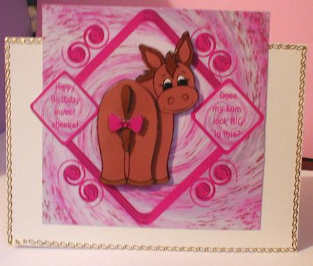 Cute Donkey Does My Bum Look Big Happy Birthday Sweet Cheeks by Celia Clare