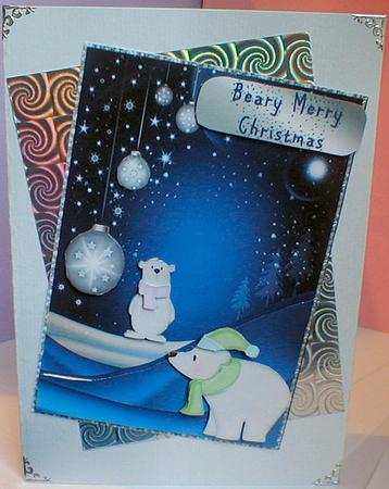 Midnight Baubles and Bears 5x7 by Celia Clare