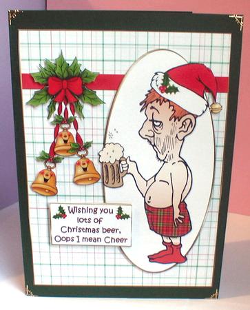 Bert Sends Christmas Cheer Quick Card by Celia Clare