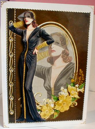 1930's Stocking Dress Fashion Reflections Decoupage by Celia Clare